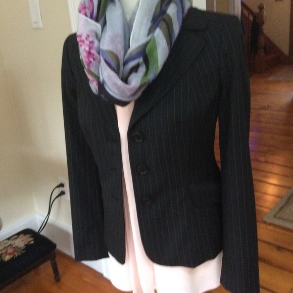 Sharp SEMANTIKS fully lined blazer Blk pinstripe - Picture 8 of 8